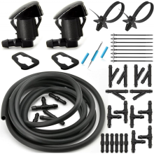 Kit di 2 ugelli lavavetro anteriori compatibili con Jeep Grand Cherokee 2005-2016, Chevy Malibu 2005-2013, Pontiac G6 2005-2010, 2025