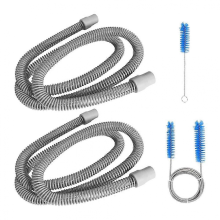 Confezione da 2 tubi di ricambio universali per dispositivi CPAP, lunghezza 1,8 metri, compatibili con Respironics e Resmed Airsense.