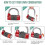 Gym Locker Lock, 5 Letter Combination Lock Password Sturdy Security Padlock (red) 5