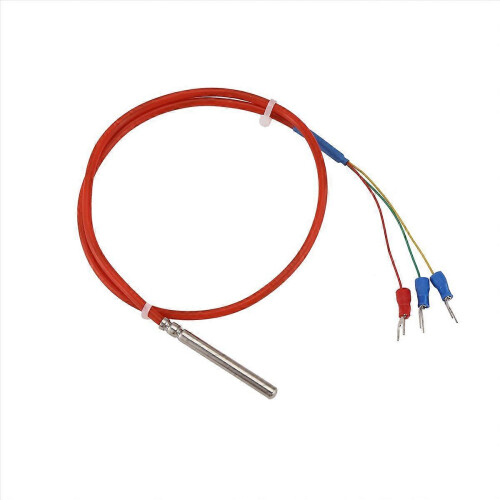 Temperature Sensor PT100 Waterproof Wire Thermal Resistance Silicon Wire Protection Cable 1