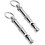 Professional Ultrasonic High Frequency Dog Whistle (2-Pack) Silver 2