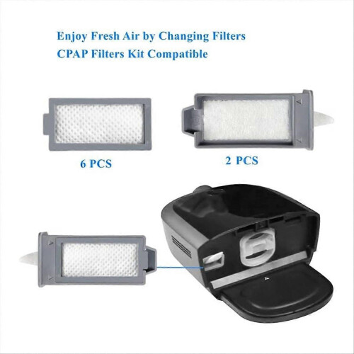 8er-Packung / Wiederverwendbare Premium-CPAP-Filter für DreamStation 2 CPAP 2