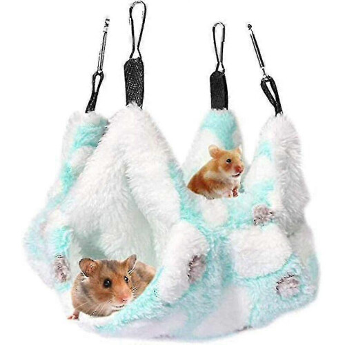 Crday Small Pet Hammock, Guinea Pig Cage Hammock, Double Layer Pet Hammock, For Ferret Gift 2