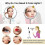 10X LED Mirror Rechargeable Make Up Mirror with 3 Colors, Brightness Adjustable Magnification Cosmet 4
