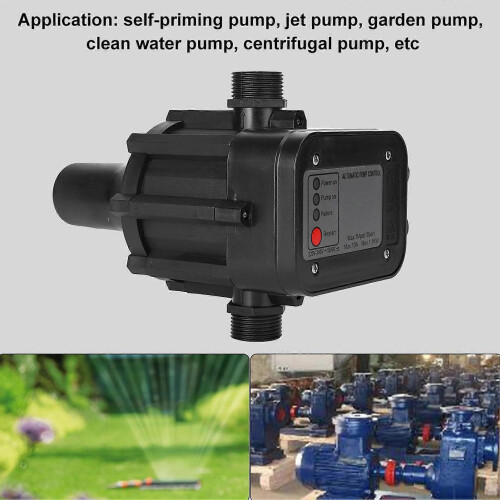 220V Black Self-Priming Water Pump Pressure Switch Automatic Pressure Controller 2