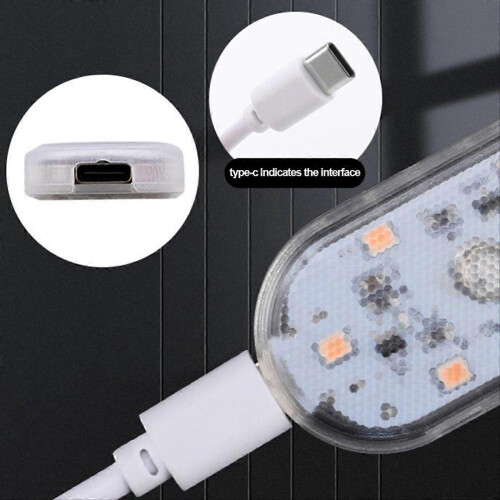 6LED Car Touch Lights Rechargeable Car Interior Dome Light 2