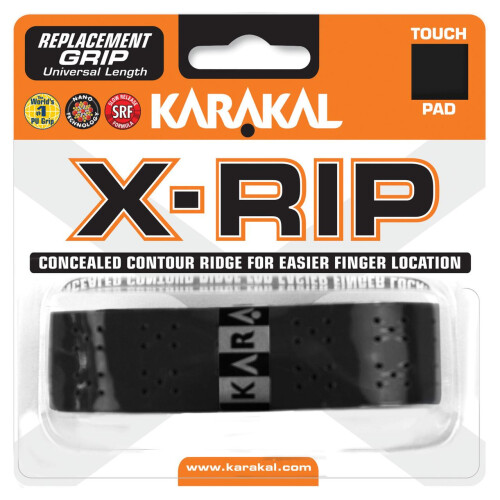 Karakal Karakal PU X-RIP Grip in Black - Replacement - Cushioned - Self Adhesive