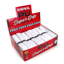 Karakal PU Super Grip Badminton Tennis Squash Racket Grips x 24 - White