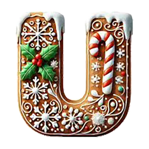 Wooden Initial Christmas Tree Ornament – 8cm Letter Decor 1