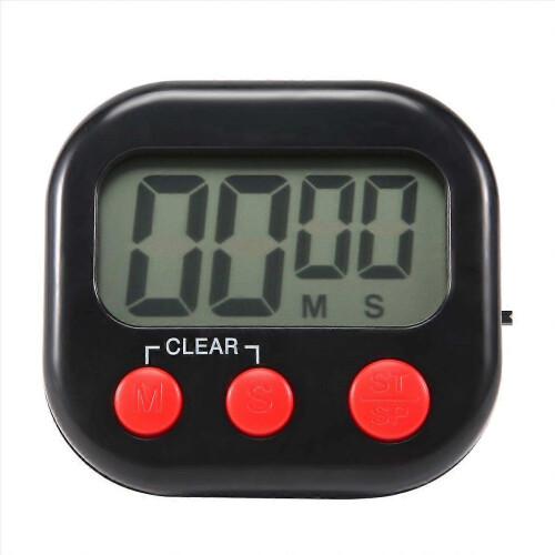 Kitchen Timer, Digital Visual Timer Magnetic Clock Stopwatch Countdown Timer, Large LCD Screen Displ 2