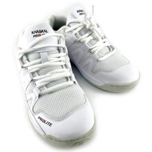 (41) Karakal Prolite Men's Squash Shoes Lightweight Breathable Mesh Upper White Sneakers