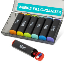 Fineway Weekly Pill Organiser 7 Day Colour Coded
