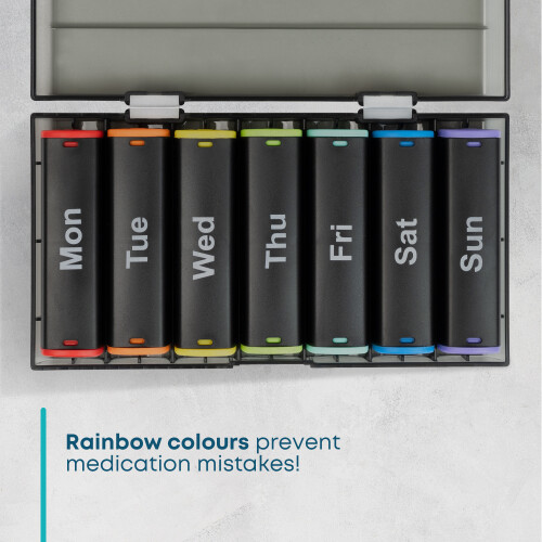 Fineway Weekly Pill Organiser 7 Day Colour Coded 1