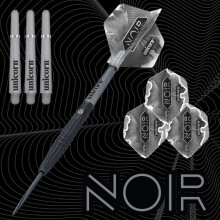 Unicorn Noir Style 2 Steel Tip Dart Set Superior Grip
