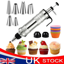 Dessert Cake Decorating Syringe Set 6 Icing Piping Kit Stainless Steels Tools