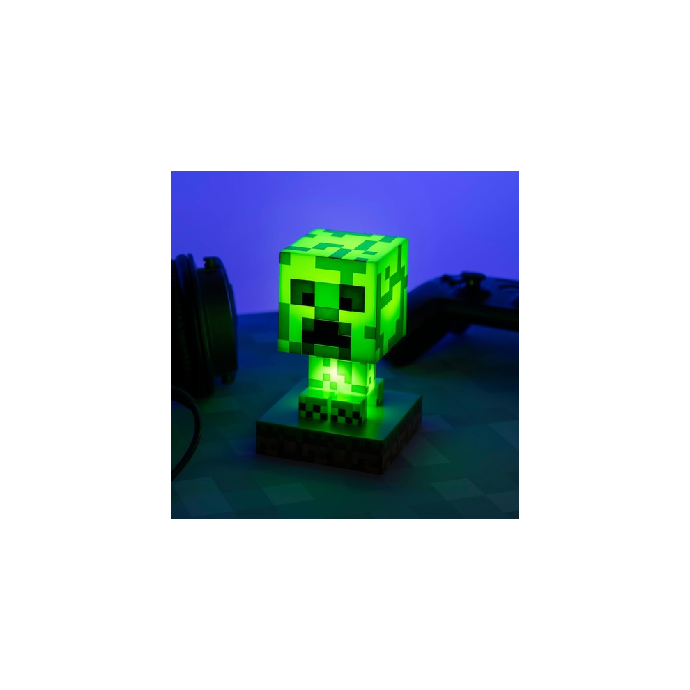 Photos - Floodlight / Street Light Minecraft Creeper Icon Light Kids Green Pixel Lamp Bedroom Night Light Gift
