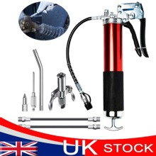 Manual Handle Grease Gun Kit Heavy Duty Pistol Grip w/ Hose Pipe 8000-10000PSI