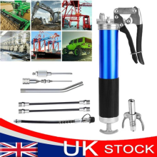 Manual Handle Grease Gun Kit Heavy Duty Pistol Grip w/ Hose Pipe 6000-7000PSI UK