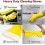 6 Pairs Heavy Duty Rubber Lined Herd Yellow Large Kitchen Tableware Set 6