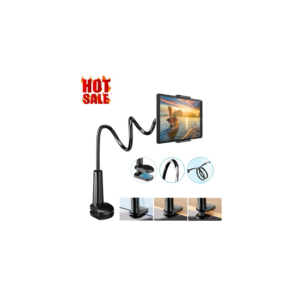 360 Flexible Gooseneck Lazy Bed Clamp Stand Holder Mount For Ipad Tablet Arm Uk 68465377