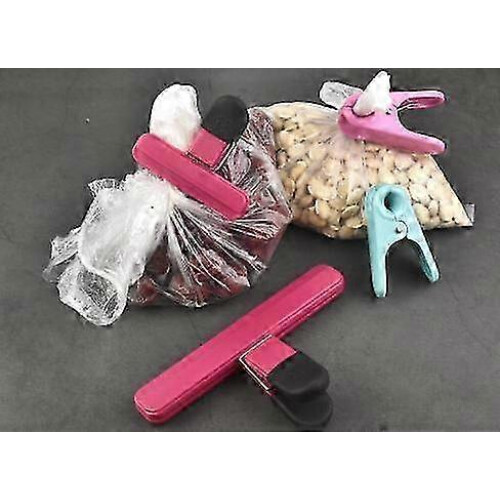 2pcs Blue Plastic Food Bag Sealing Clips - Multifunctional Kitchen Storage Accessories 2