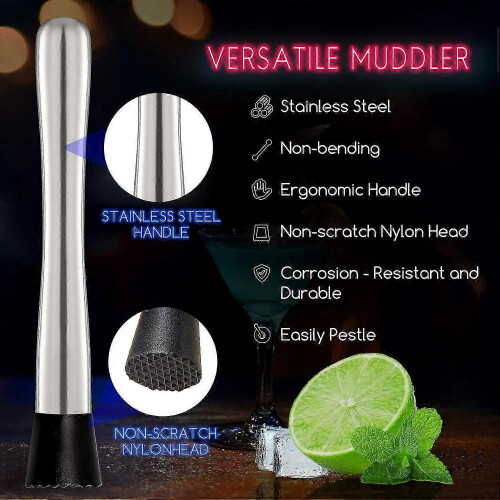 Professional Cocktail Muddler - Stainless Steel Bar Tool 2