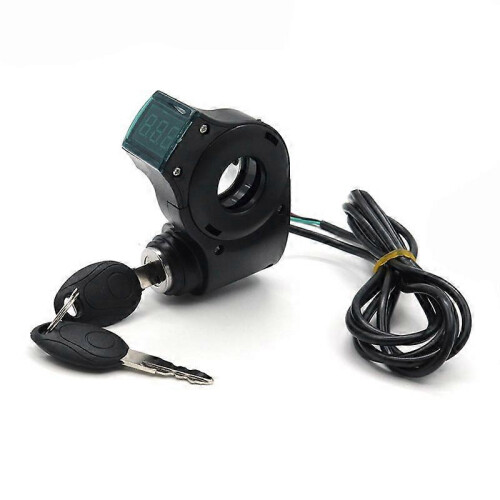 E-Bike Ignition Lock Key Thumb Throttle Voltmeter Digital Voltage Display Switch for M365 Universal 1
