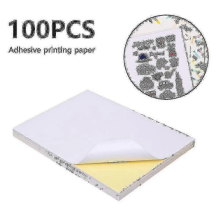 100 unidades de papel kraft A4 autoadesivo para impressão, com acabamento fosco, para etiquetas autoadesivas, ideal para impressoras jato de