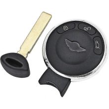 26-27 3 Button Car Key Shell Case Remote Key Punto Button Smart Remote Key Shell Case Fob Compatible with BMW Mini Cooper R56 with Battery Holder