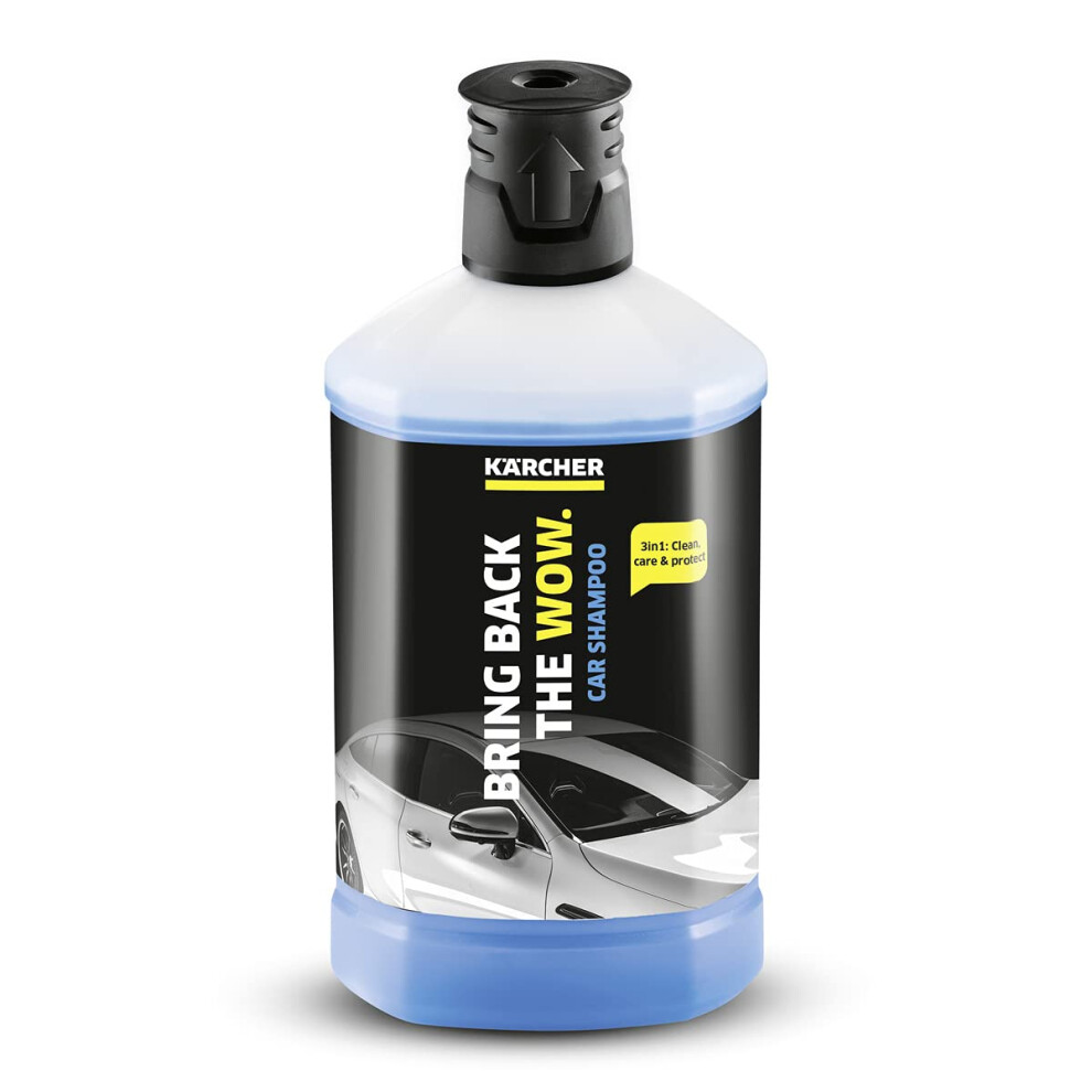 Kärcher 62957500 1 L, 3-In-1 Car Shampoo Plug And Clean, Pressure Washer Detergent