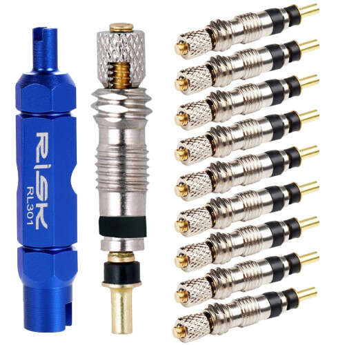 10pcs Presta Valve Cores Replacement Bicycle Presta Valve Remover Tool Kit