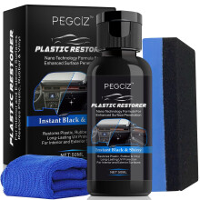 QLIGES car plastic restorer black-50ML back to black, black plastic restorer-Restores Revitalizing Coating Agent, Restorer Prevents Drying Aging -For