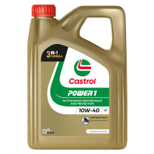 Castrol POWER1 4T 10W-40 Motorcycle Oil 4L, White