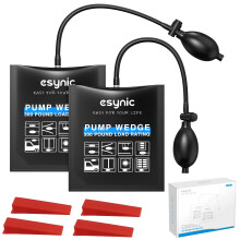 eSynic 2Pack Air Wedge Pump Up Bag Inflatable Pump Bag Durable TPU Air Bags for Lifting Door 15*16.5cm/5.9*6.5 Inch Size Air Wedge Door Pump Up Bags