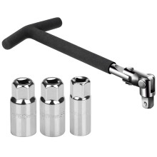 Sukudon Universal 16mm 18mm 21mm Spark Plug Wrench Set, 4-Piece