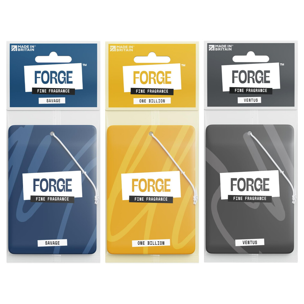 Car Air Freshener For Men Triple Pack - Inspired By Dior Sauvage, Paco Rabanne 1 Million & Creed Aventus - Long Lasting Hanging Car Perfume 5051226530401