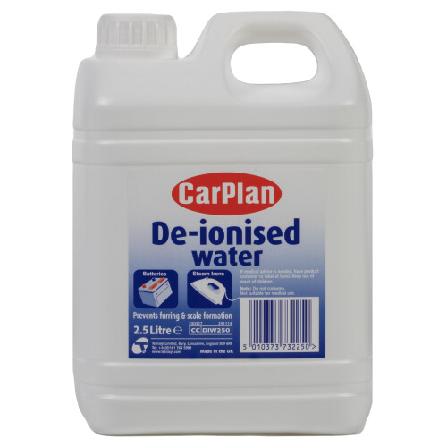 CarPlan CarPlan DeIonised Water 2.5L  Prevents Furring  Scale Formation