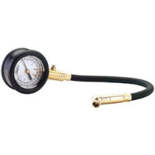 Draper Tyre Pressure Gauge with Flexible Hose | Handheld Dual Reading Gauge | Ca