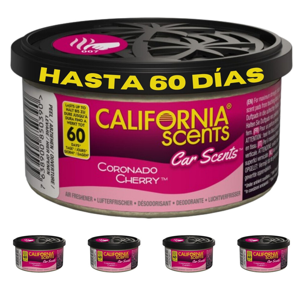 Photos - Car Air Freshener California Scents CCS-407TR MC Air Freshener, Coronado Cherry Lasts (Pack of 4)
