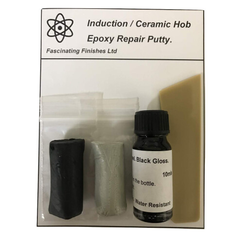 1 x Ceramic/Induction Hob Epoxy Repair Putty. Gloss Black. Ideal For