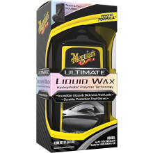 Meguiar's Ultimate Liquid Wax 473ml, Improved Liquid Car Wax Formula for Durable Protection that Shines, Premium Towel and Applicator Pad Car Accesso