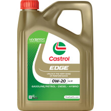 Castrol EDGE 0W-20 LL IV 4L, Advanced Fully Synthetic Engine Oil, Meets ACEA C5/C6, API SQ & ILSAC GF-7 Specifications, 4L