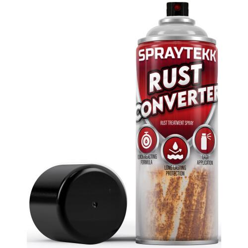 SPRAYTEKK Rust Converter Spray | 400ml | Epoxy-Based Neutralizer & Corrosion Inhibitor | Transforms Rust into a Stable, Protective Surface | Ideal fo