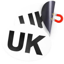 Magnetic Car Stickers for Europe - Pack of 2 | 178mm x 133mm UK Car Magnet Badge for Driving Abroad | Waterproof & Easy to Attach Sign for Cars, Vans