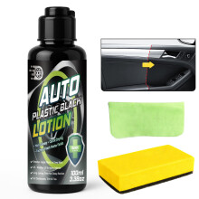 HuakChai Back to Black Trim Restorer, Car Plastic Restorer Black for Car Interior & Exterior, Revives Faded Black Plastic & Rubber, Prevents Aging &