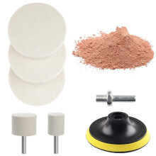3 Inch Polishing Pads for Drill, 8PCS / Set Buffing Pads with Cerium Oxide Powder for Watch Glass Screen Windscreen Windows Marble, Scratch Repair Ki