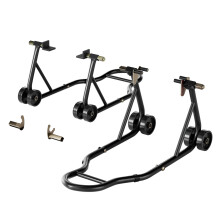 SPECSTAR Motorcycle Paddock Stand Combo 400kg Capacity Front and Rear Wheel Lift with U & L Fork Adjustable Swingarm Spool Stands for Motorbike
