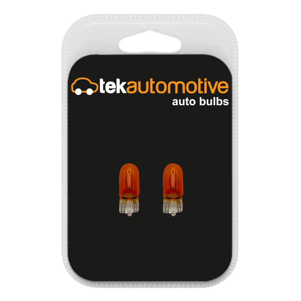 Tek Automotive 501 Indicator Bulbs Â Wy5w 12V 5W W2.1x9.5d Capless Repeater Lights - Twin Pack Amber 5001576060622