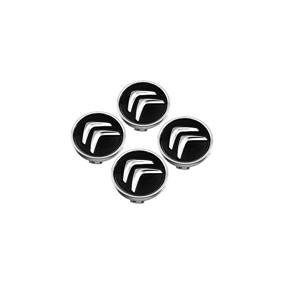 4Pcs Car Hub Caps For Citroen C2 C3 C4 C5 C1 Elysee Berling Xsara Black 5009268922623