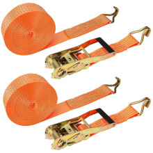 YOUNTHYE 2x5000Kg Heavy Duty Ratchet Straps, 50MM x 6M Ratchet Strap with Hooks,